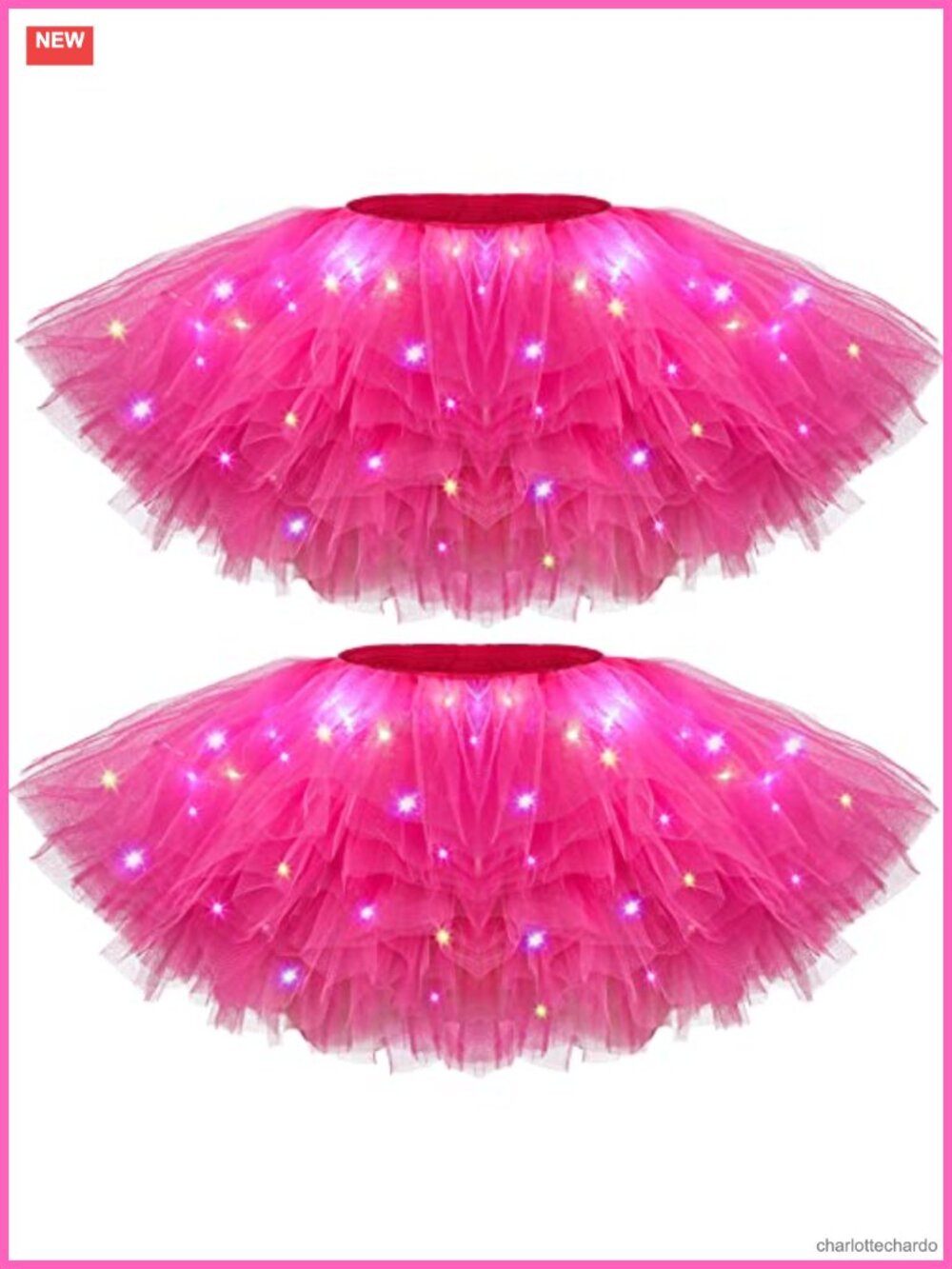 LED Tutu Skirt Light up 5 Layered Tulle Dance Skirt Women Sequin Performance